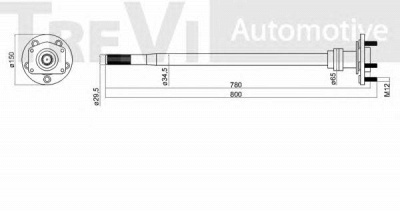 TREVI AUTOMOTIVE wb1197 -  Комплект подшипника ступицы колеса